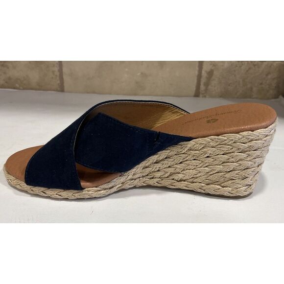 Tommy Bahama Shoes - Tommy Bahama Stacey Slip On‎ Open Toe Blue Espadrille Wedge Sandals Women's 8